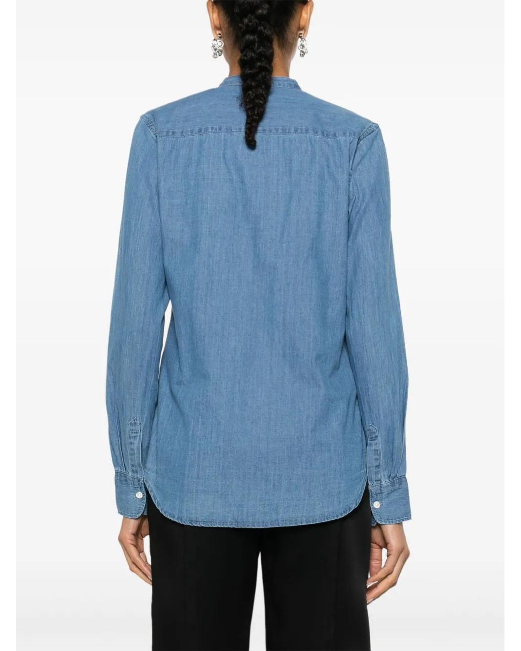 Aspesi Blue Denim Cotton Shirt