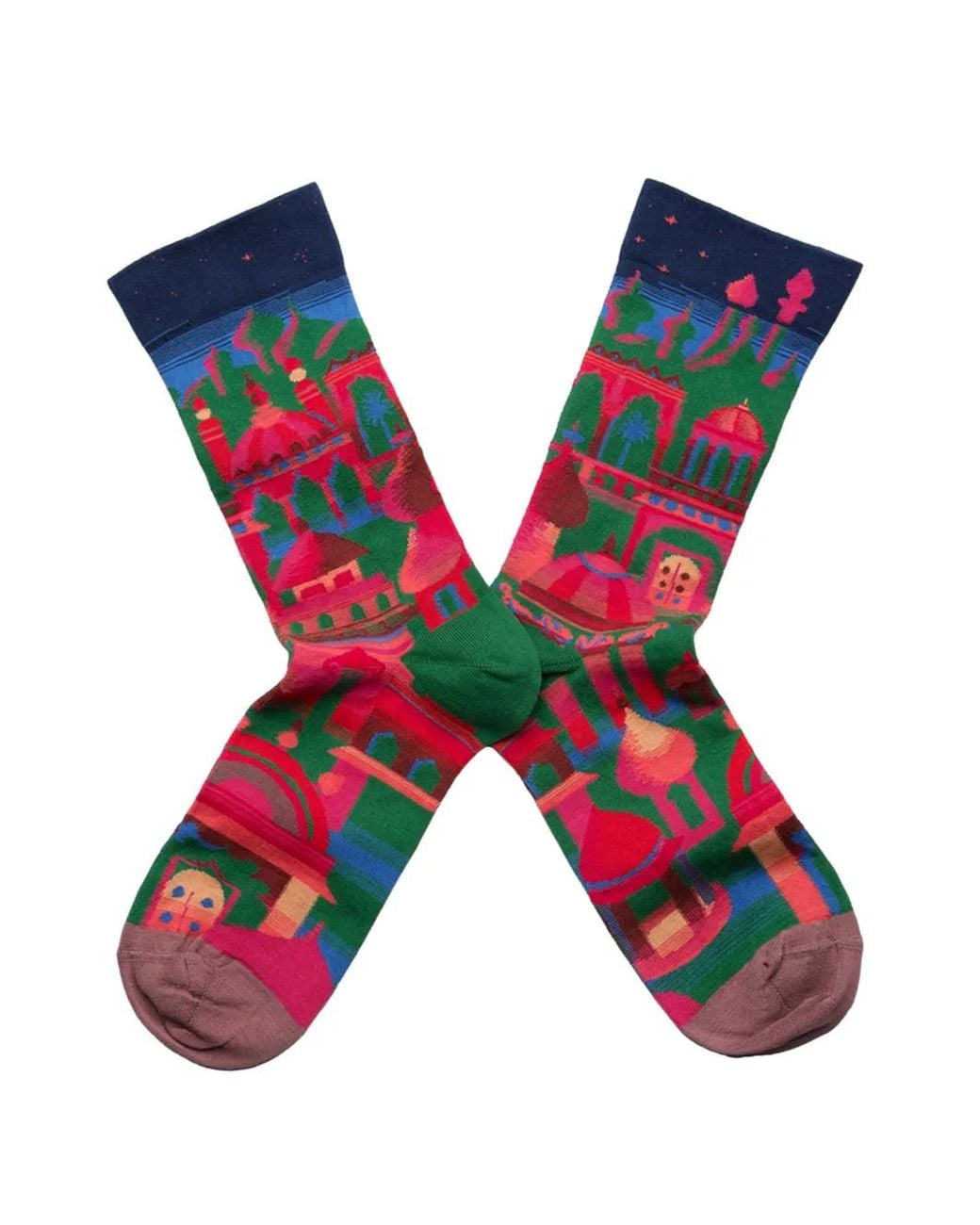 Bonne Maison Blue Le Tapis Socks