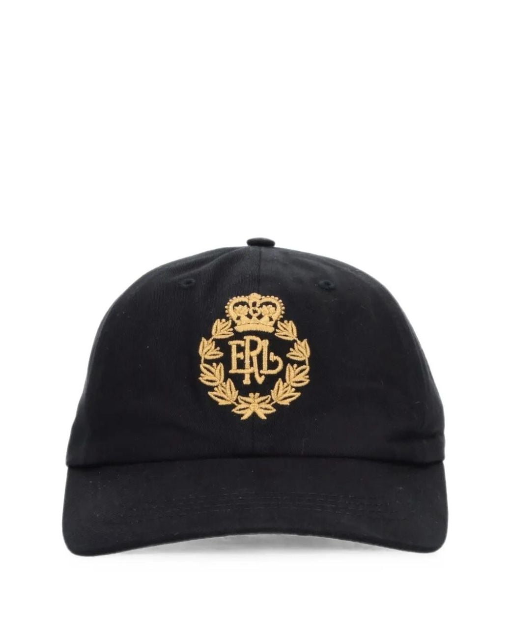 ERL Black Embroidered-Logo Baseball Cap
