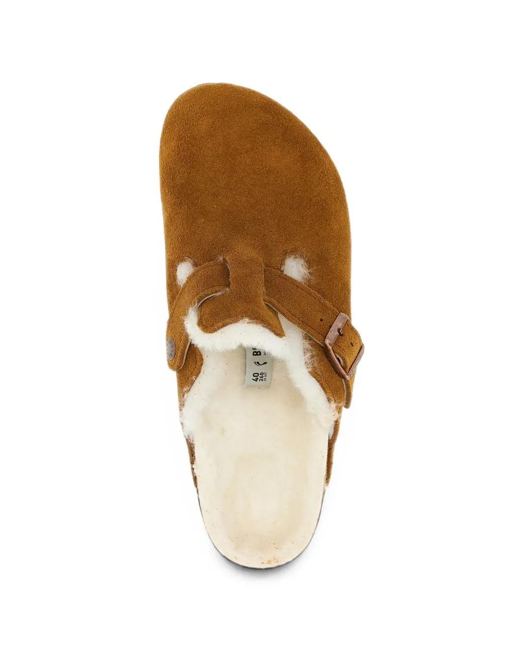 Birkenstock Brown Sandales Boston À Doublure Lainée