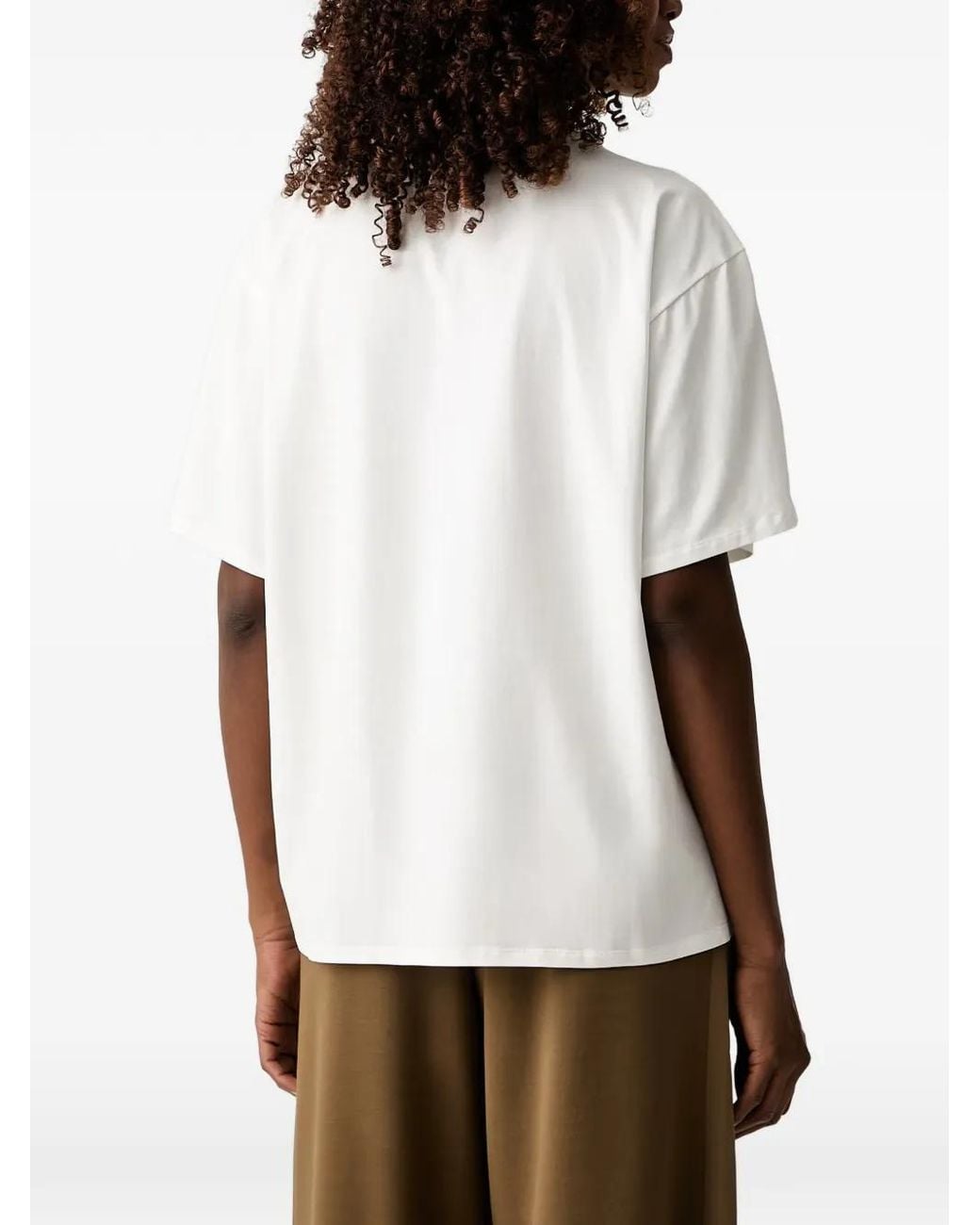 Twinset Gray Logo-Print T-Shirt