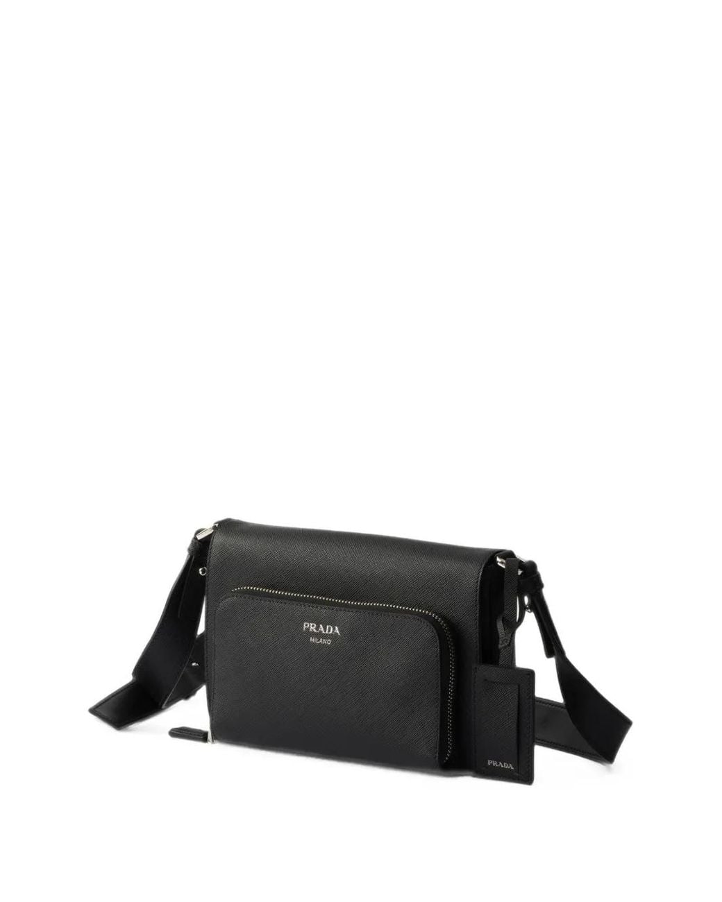 Prada Black Saffiano Leather Shoulder Bag for men