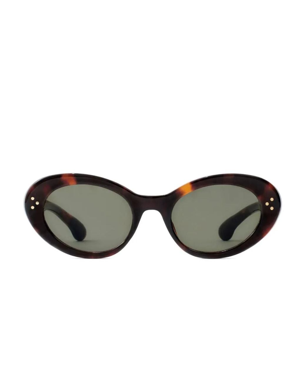 Sporty & Rich Brown Oval-Frame Sunglasses