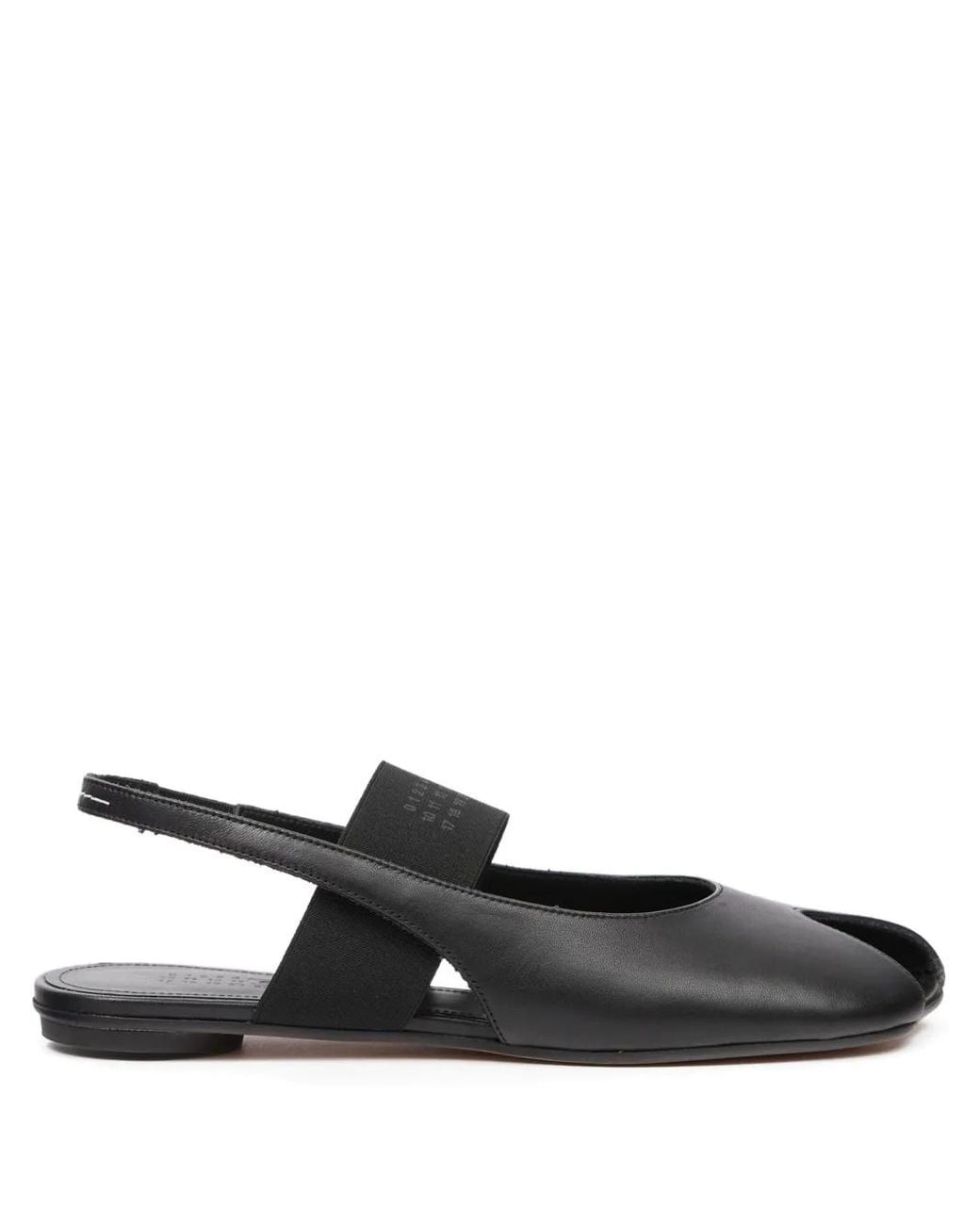 MM6 by Maison Margiela Black Anatomic Numeric Slingback