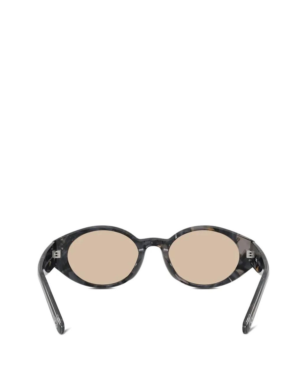 DIESEL Gray Lunettes De Soleil À Monture Ovale