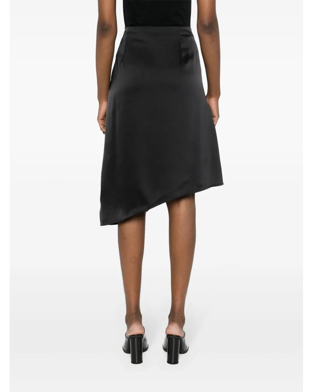 Remain Black Knot-Detailing Midi Skirt