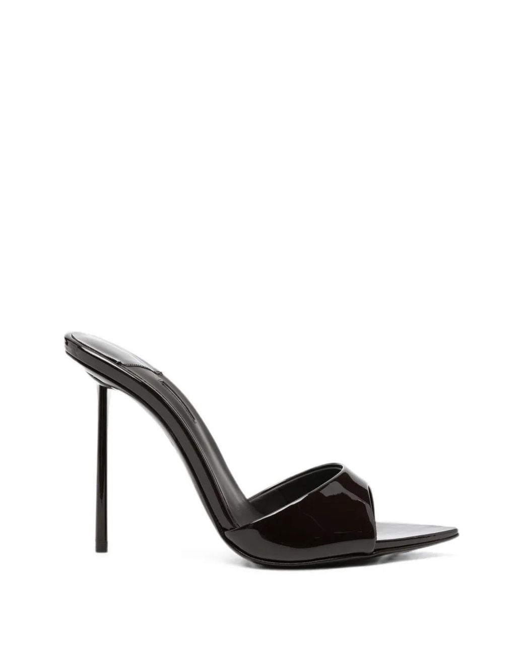 Le Silla Black Bella Pointed-Toe Leather Heeled Sandals