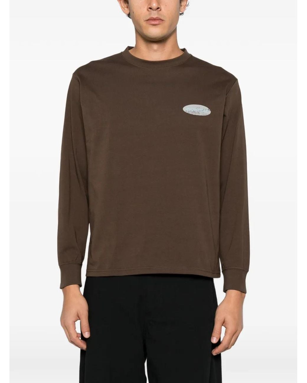 Snow Peak Brown Graphic-Print Long-Sleeve T-Shirt