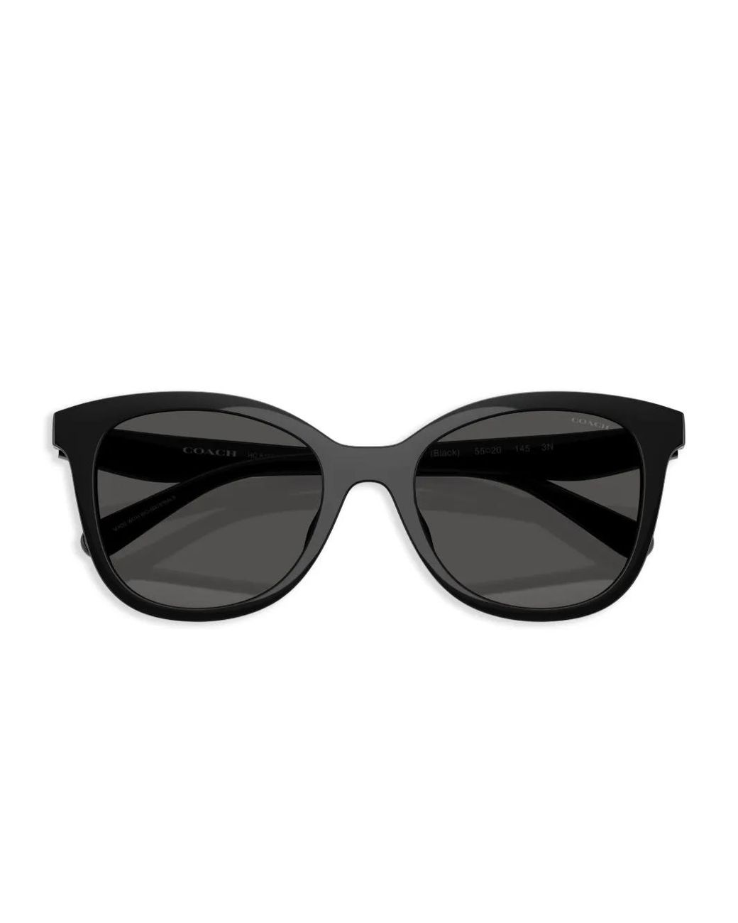 COACH Black Lunettes De Soleil À Plaque Logo