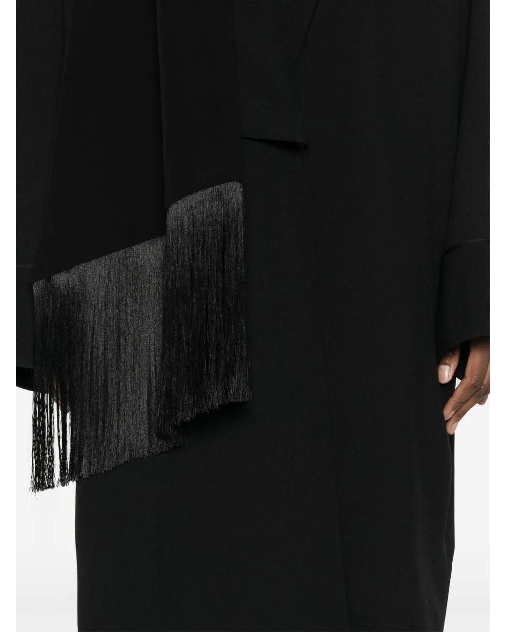 Carven Black Peignoir Midi Dress