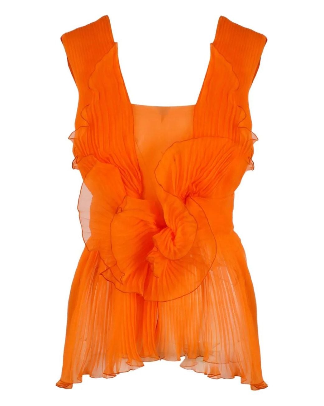 Top De Seda Alberta Ferretti de color Orange