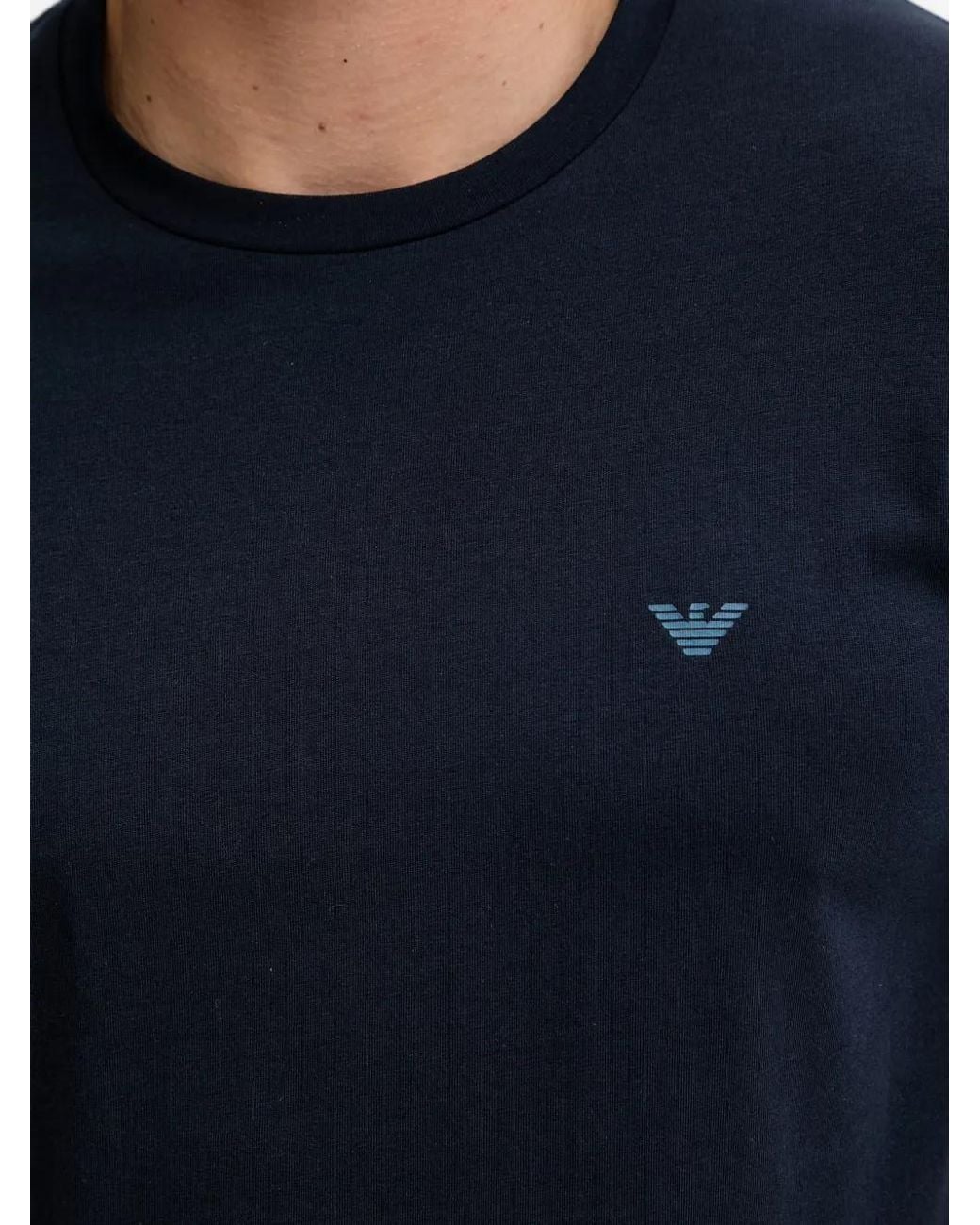 Emporio Armani Blue Logo-Print T-Shirt (Set Of Two) for men
