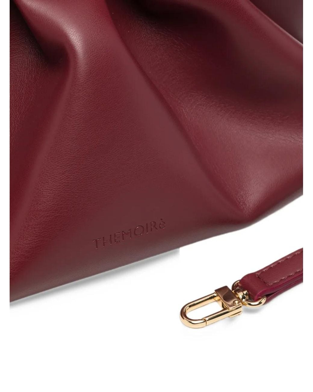 THEMOIRÈ Purple Bios Ruched Clutch Bag