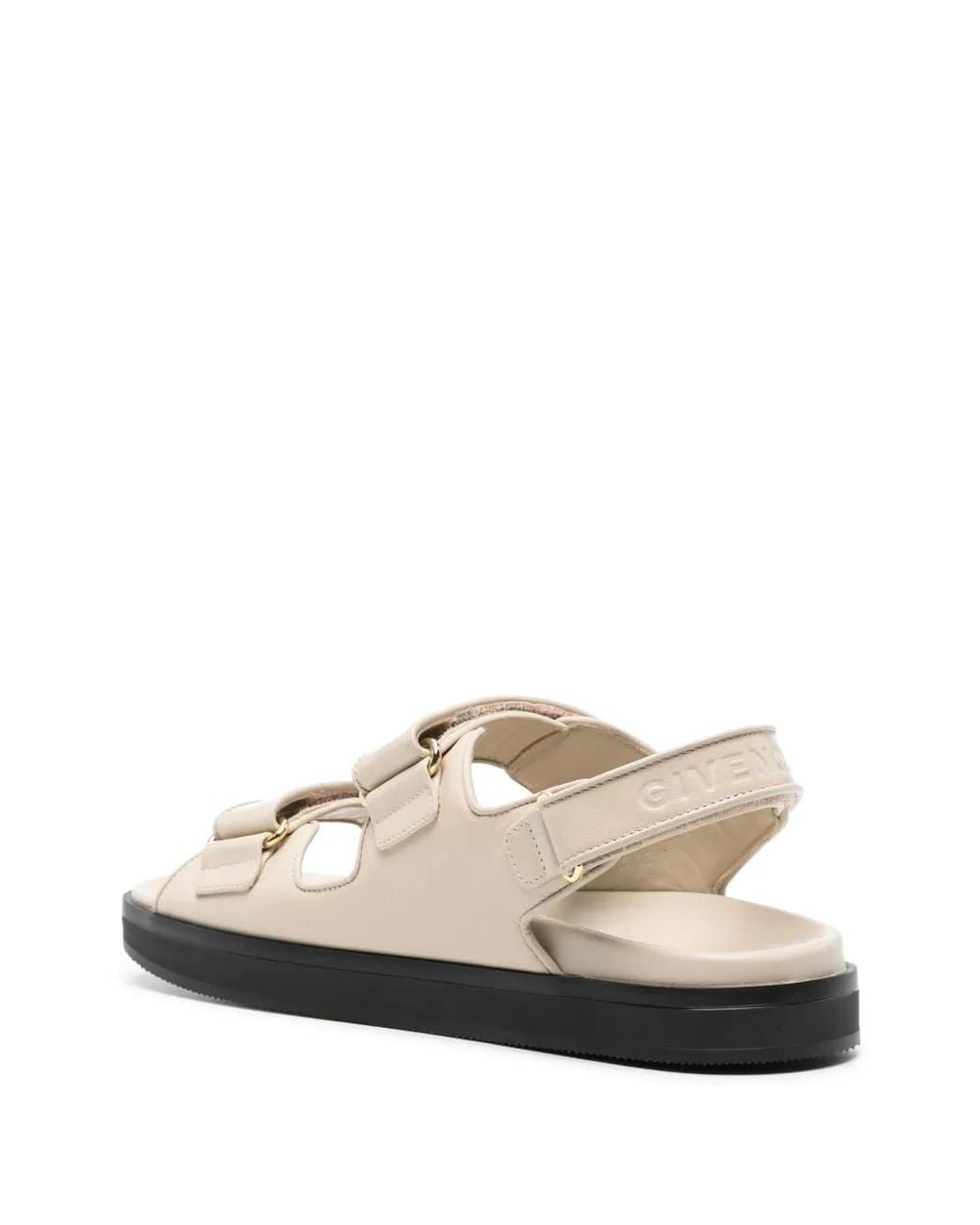 Givenchy White 4G-Plaque Leather Sandals