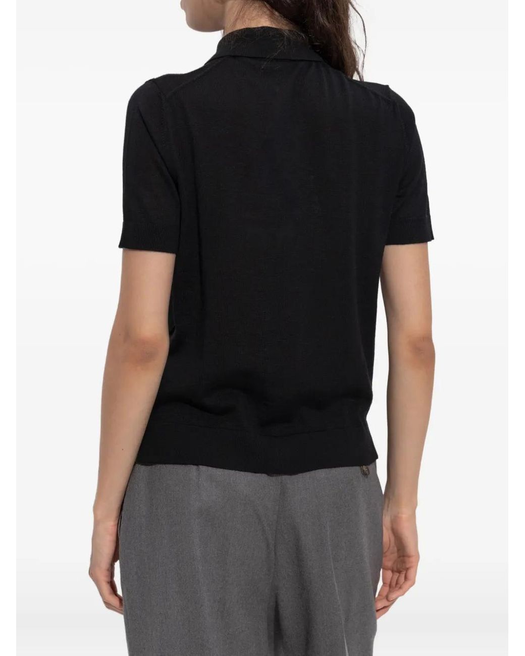 Max Mara Black Romania Virgin Wool Cardigan