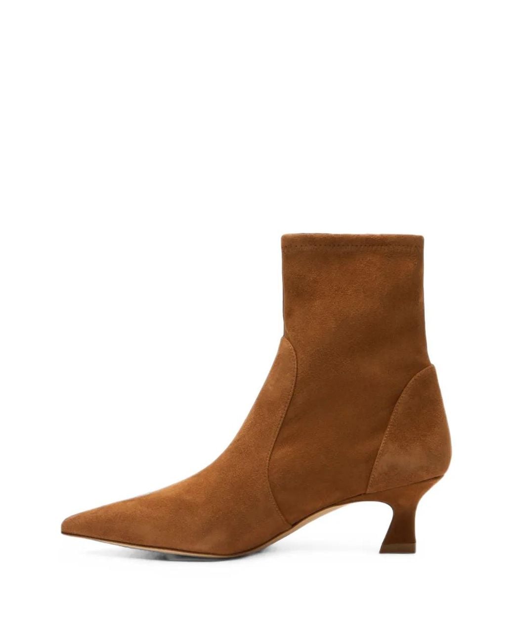 Stuart Weitzman Brown Vinnie Sculptural-Heel Ankle Boots
