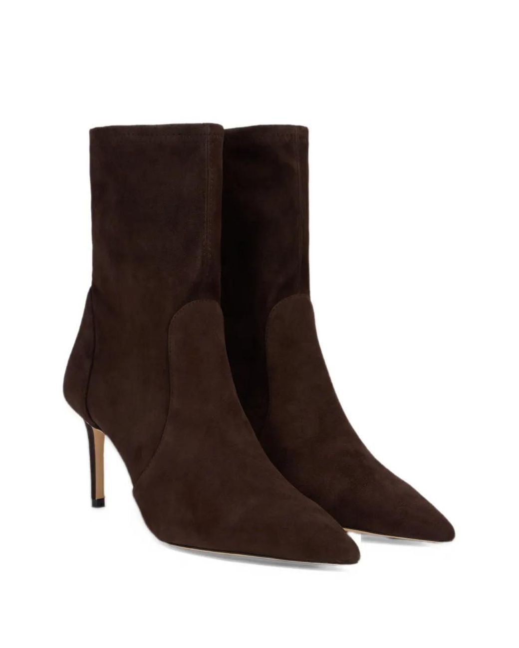 Stuart Weitzman Brown Stuart Power Pointed-Toe Ankle Boots