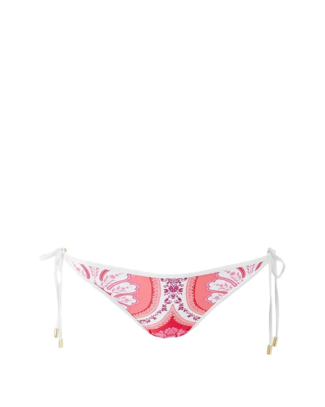 Melissa Odabash Pink Malta Paisley-Print Bikini Bottoms