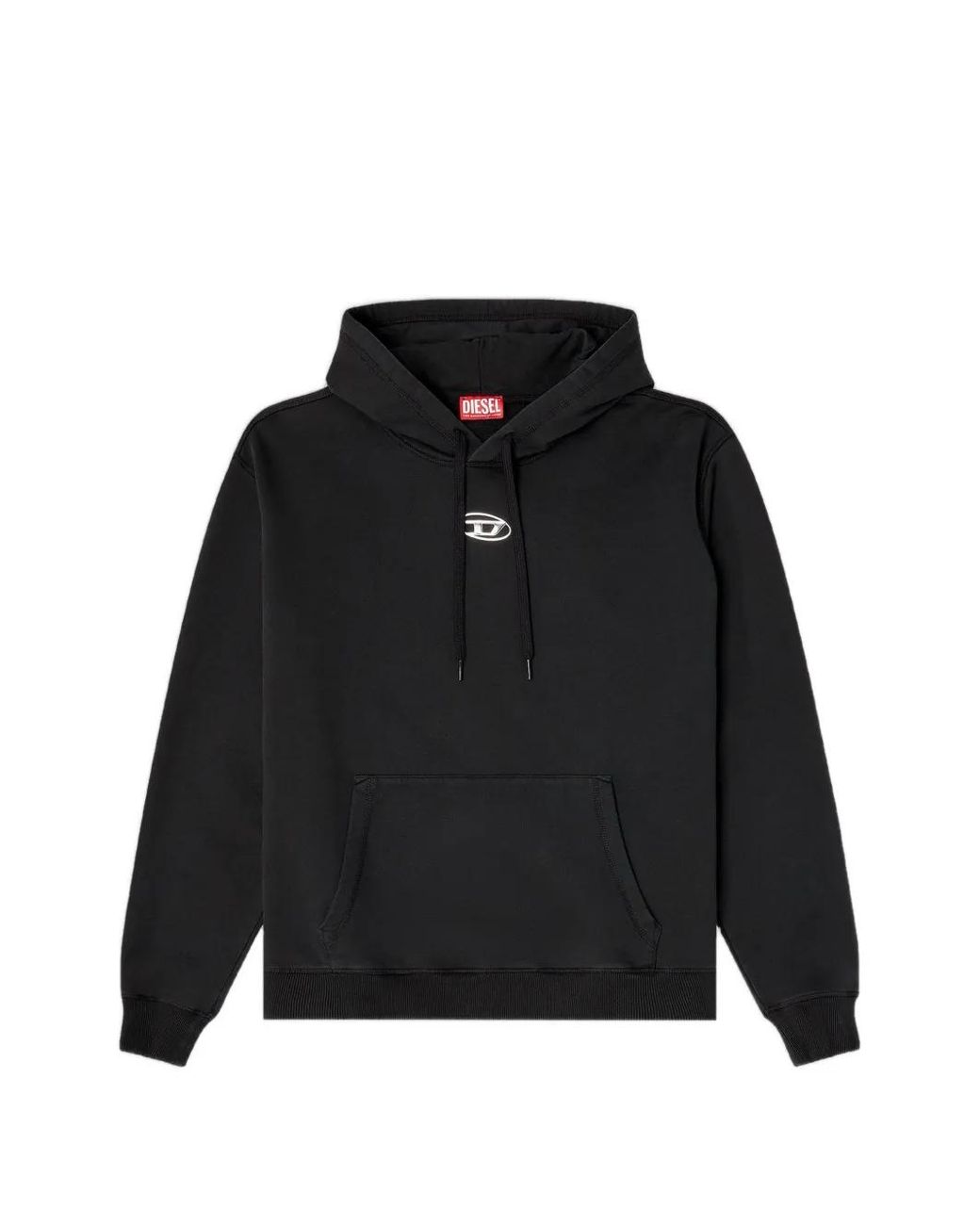 DIESEL Black Norm Logo-Print Hoodie for men