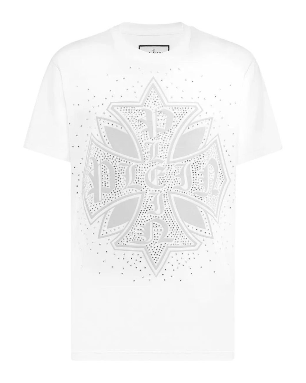 Philipp Plein White Stud-Embellished T-Shirt for men