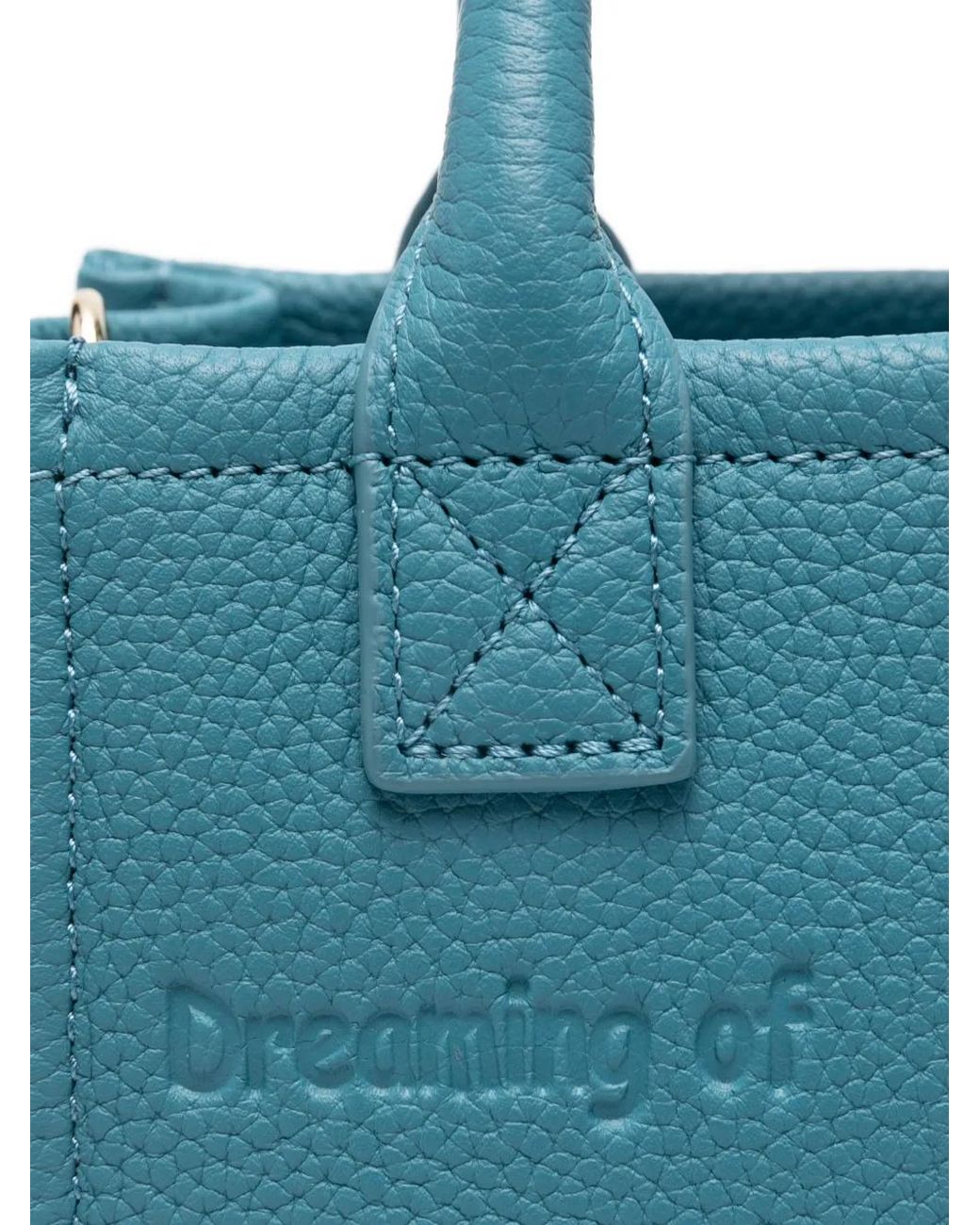 Mc2 Saint Barth Blue Mini Vanity Logo-Embossed Tote Bag