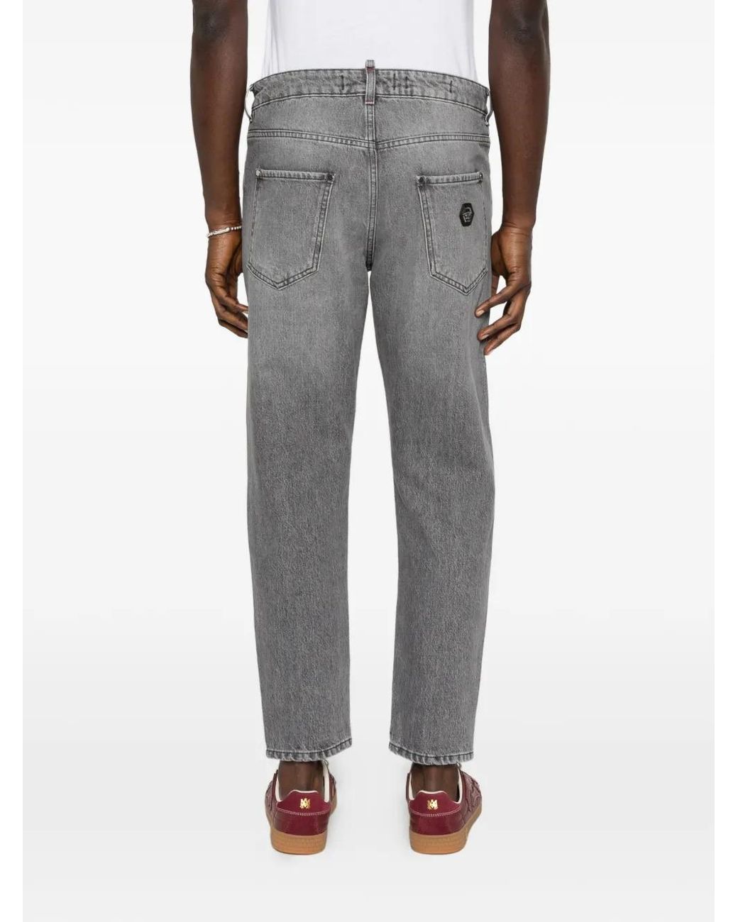 Philipp Plein Gray Detroit Jeans for men
