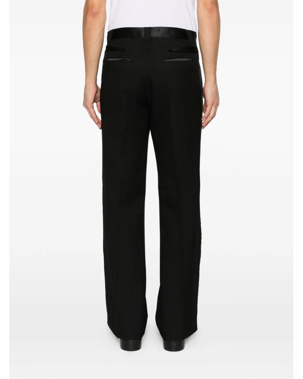 Kiko Kostadinov Black X Levi's Satin Trim Suit Trousers for men