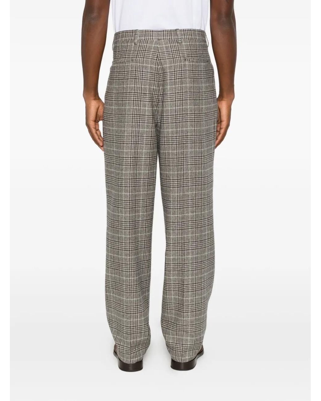 Cellar Door Multicolor Check-Pattern Trousers for men