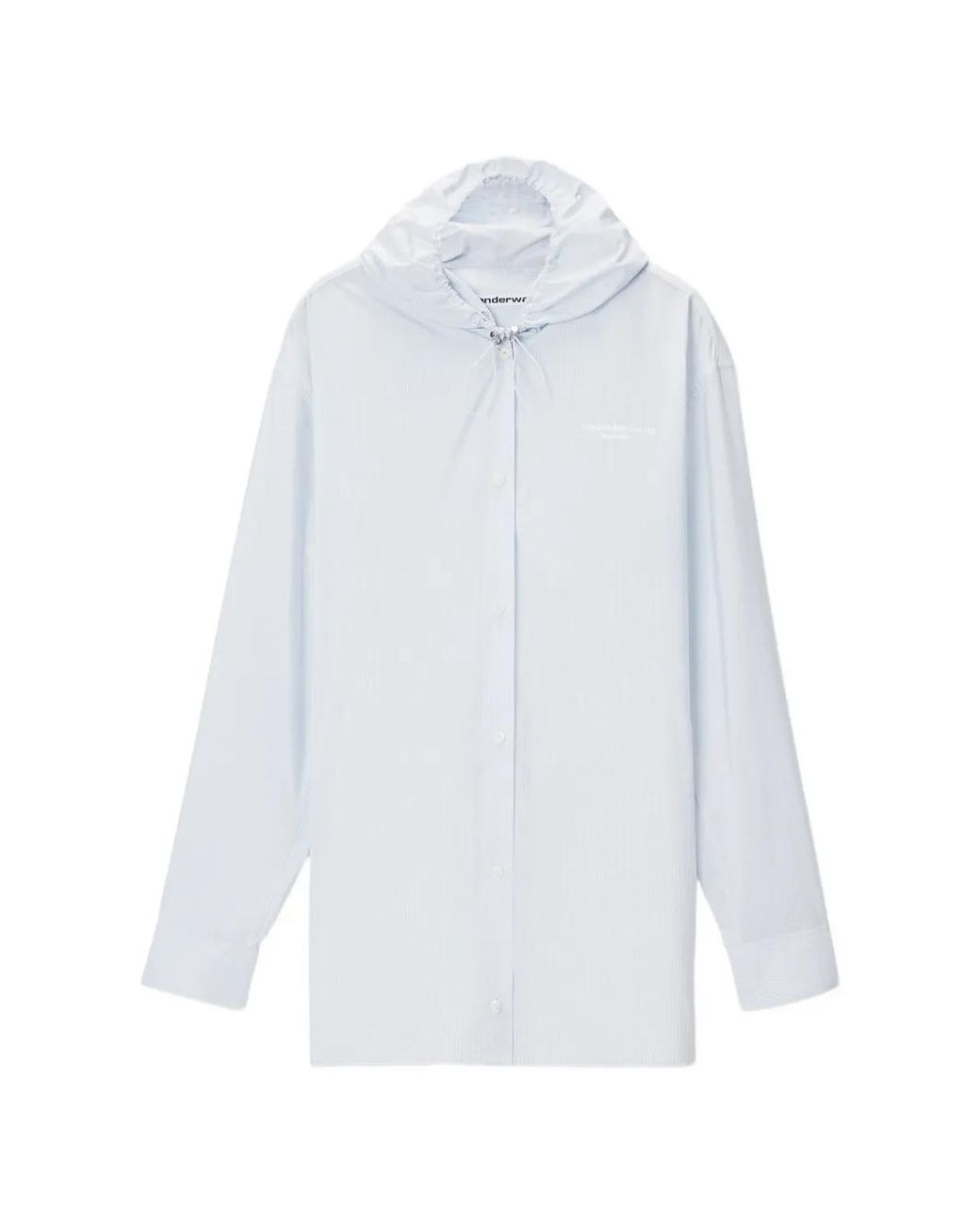 Alexander Wang White Button-Down Hoodie