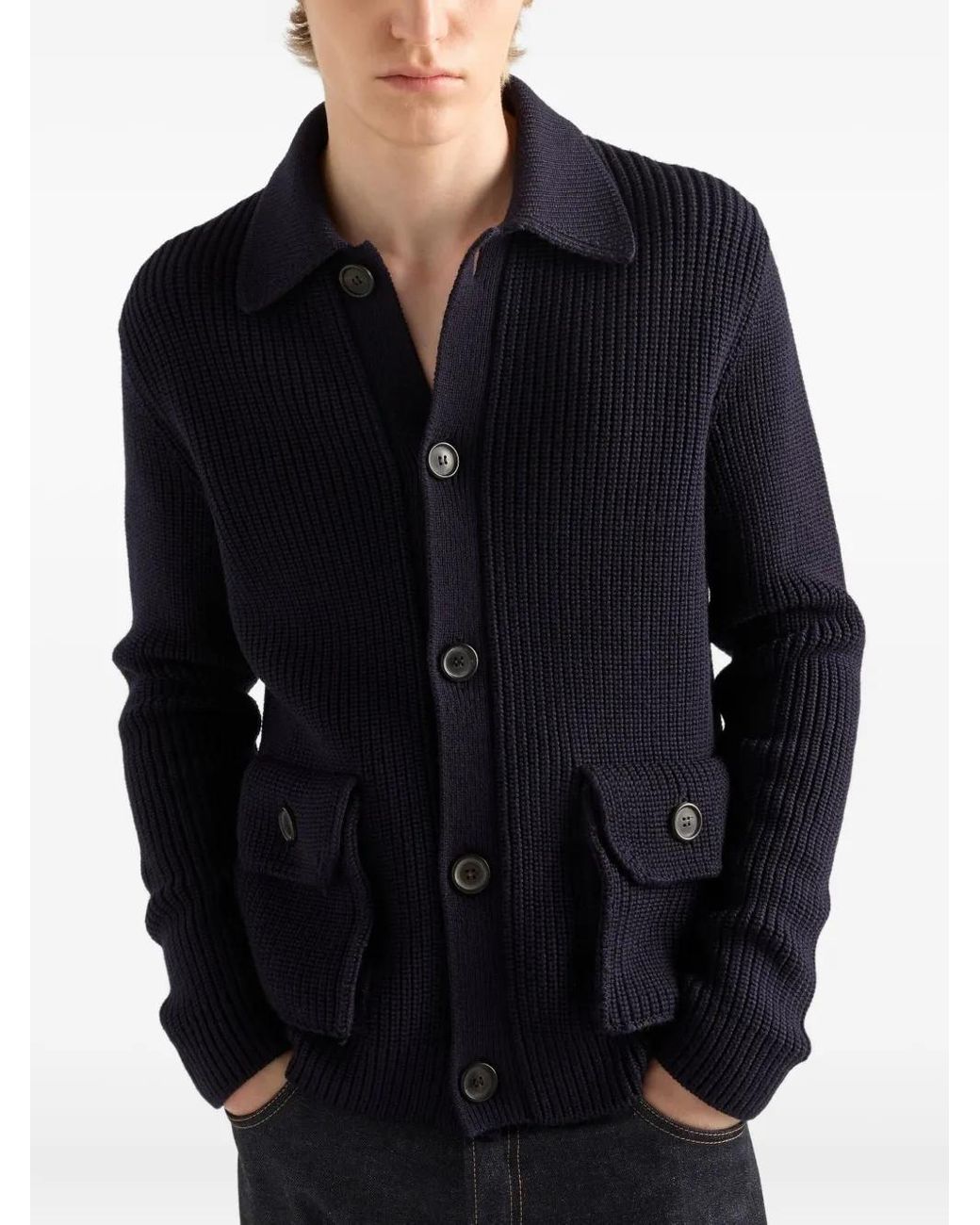 Prada Blue Cardigan for men