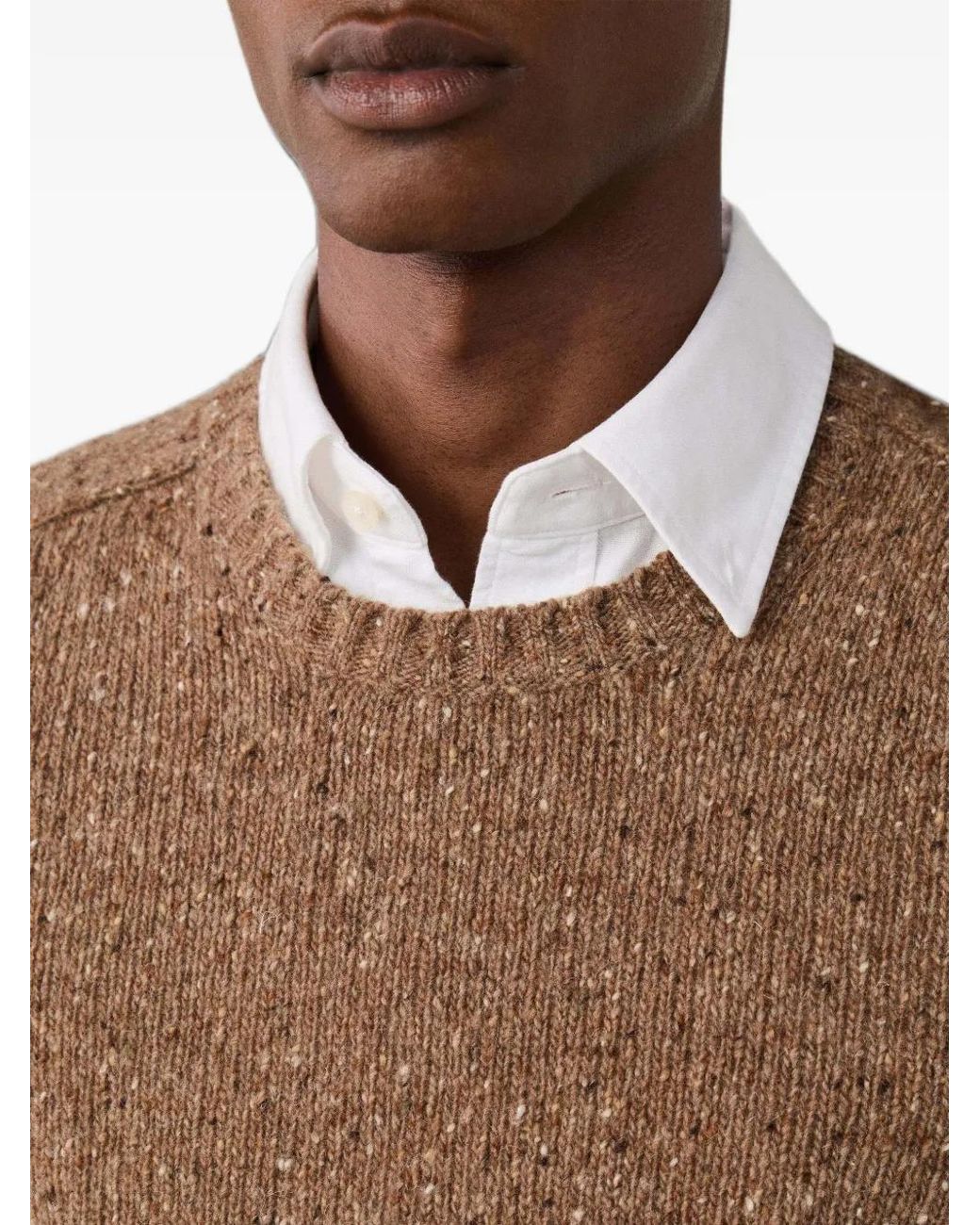 Hackett Brown Pull Donegal En Laine Mérinos for men