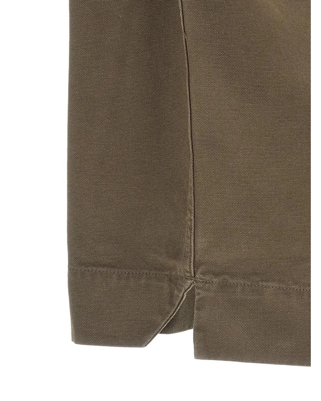Rick Owens Natural Magnum Tommy Front Button Pockets Shirt for men