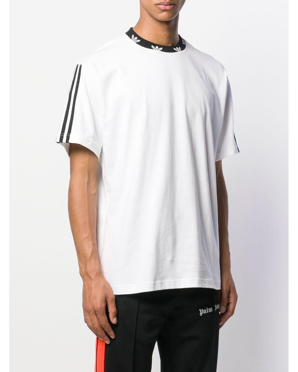 adidas T-Shirt mit Logo-Kragen in Weiß für Herren | Lyst AT