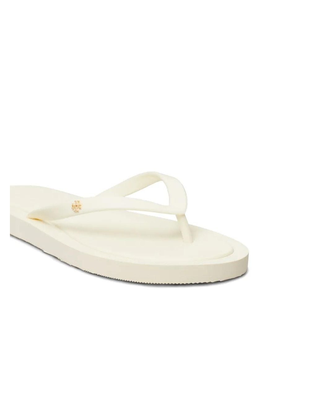 Tory Burch White Kira Padded Flip-Flops