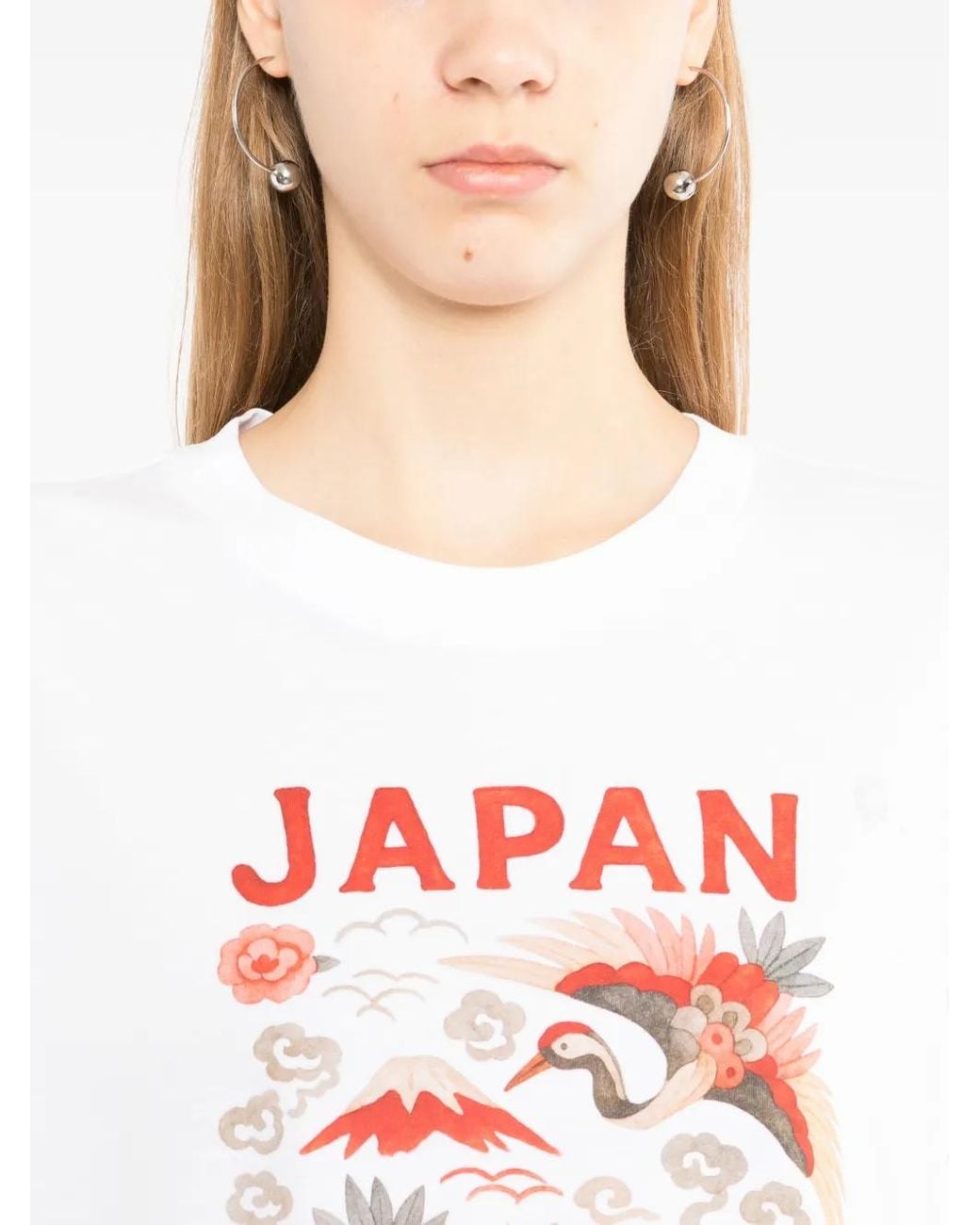 Melt White Graphic-Print T-Shirt