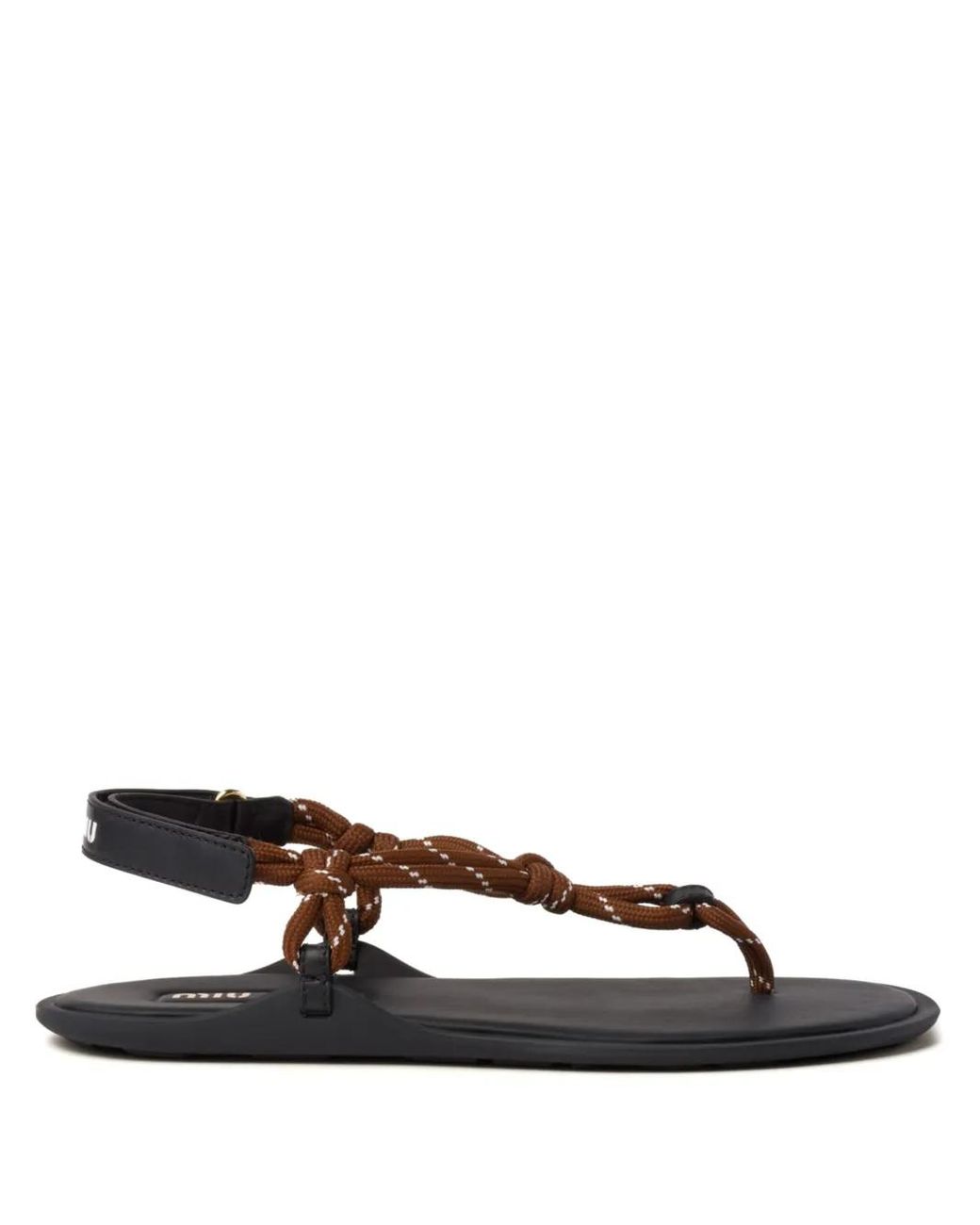 Miu Miu Black Cord Riviere Sandals