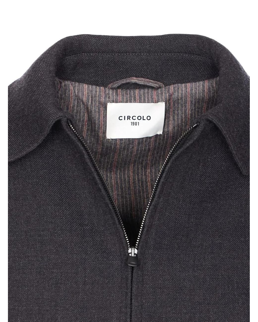 Circolo 1901 Blue High-Neck Buttoned-Pocket Jacket for men