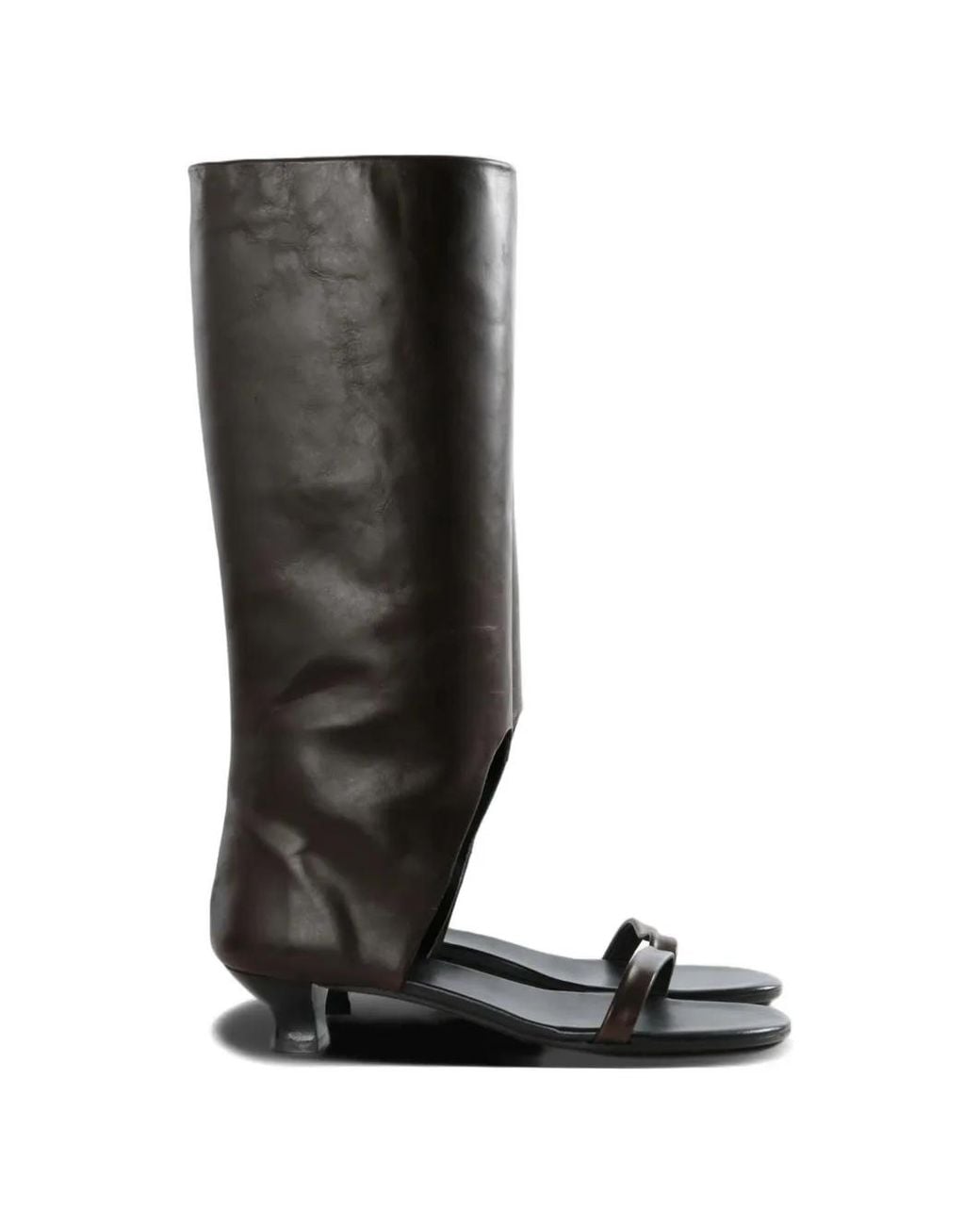 Paloma Wool Black Knee-High Gaiter Sandals