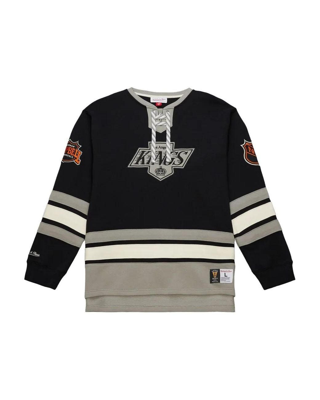 Mitchell & Ness Black Los Angeles Kings Lace-Up Pullover for men