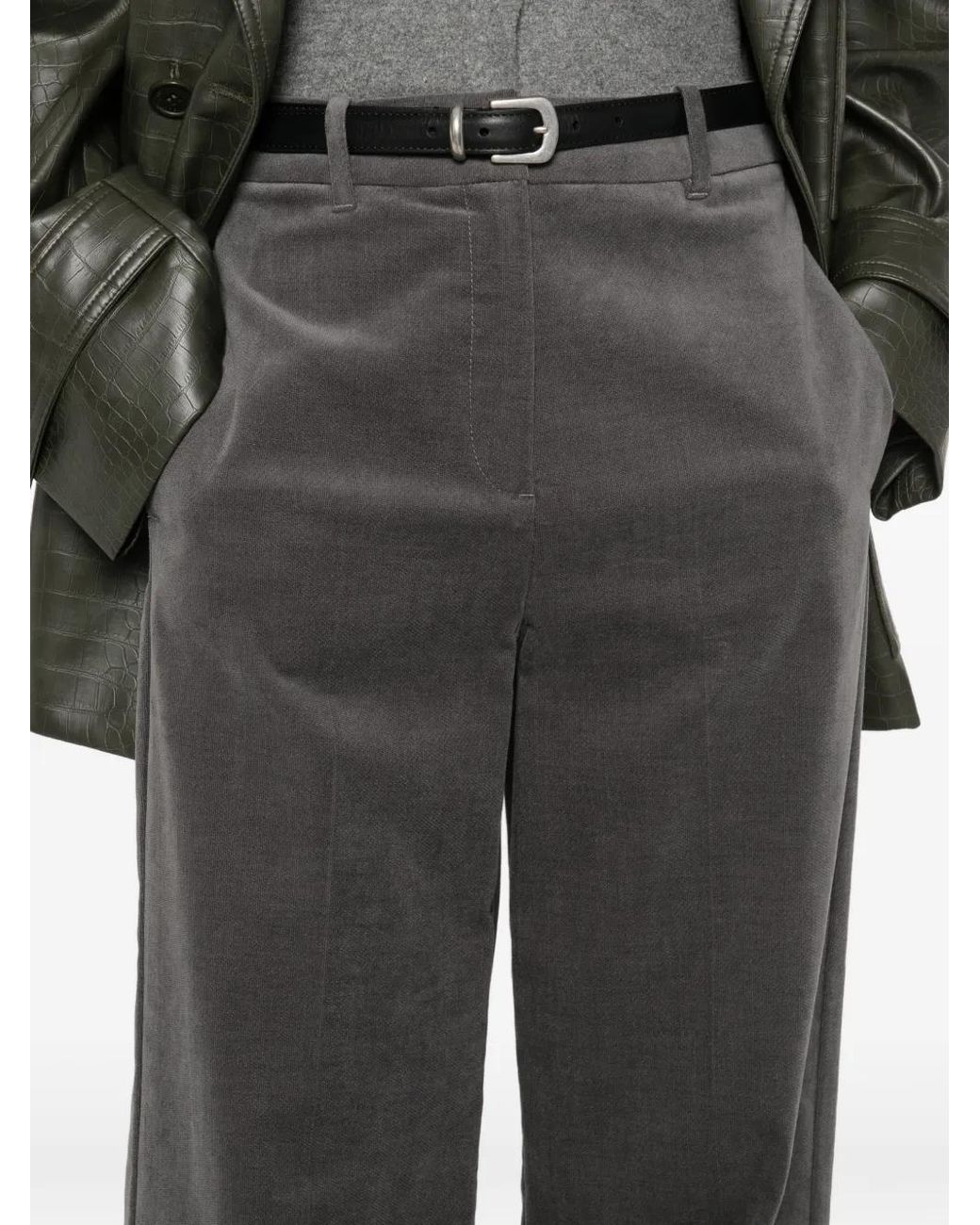 Marc O' Polo Gray Straight-Leg Trousers