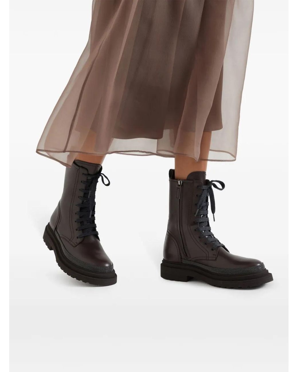 Brunello Cucinelli Black Ankle Boots Shoes
