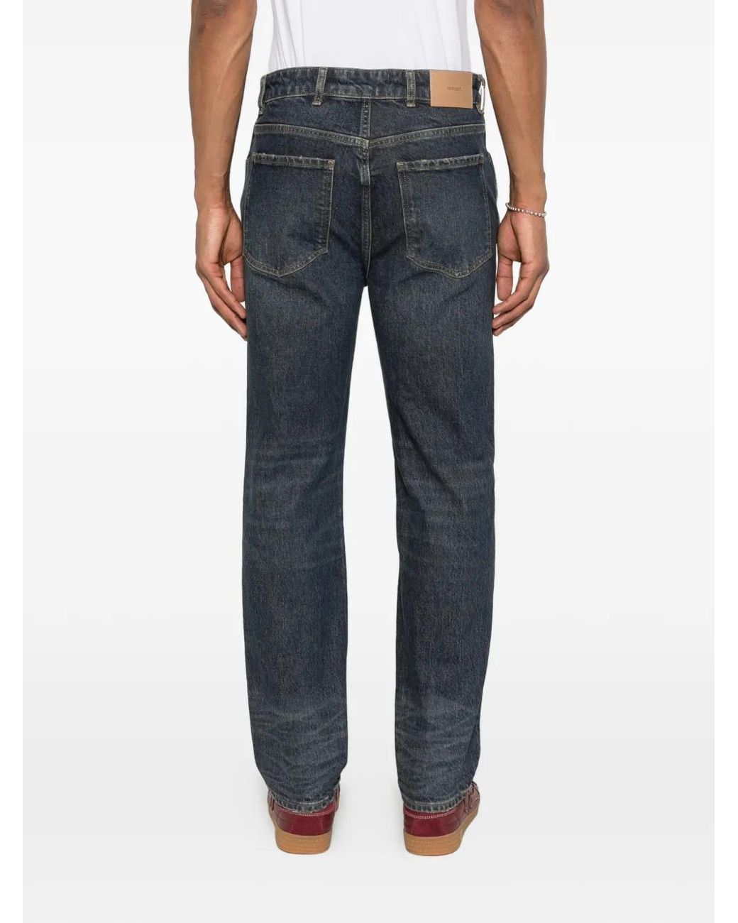 Represent Gray R1 Logo-Plaque Jeans for men