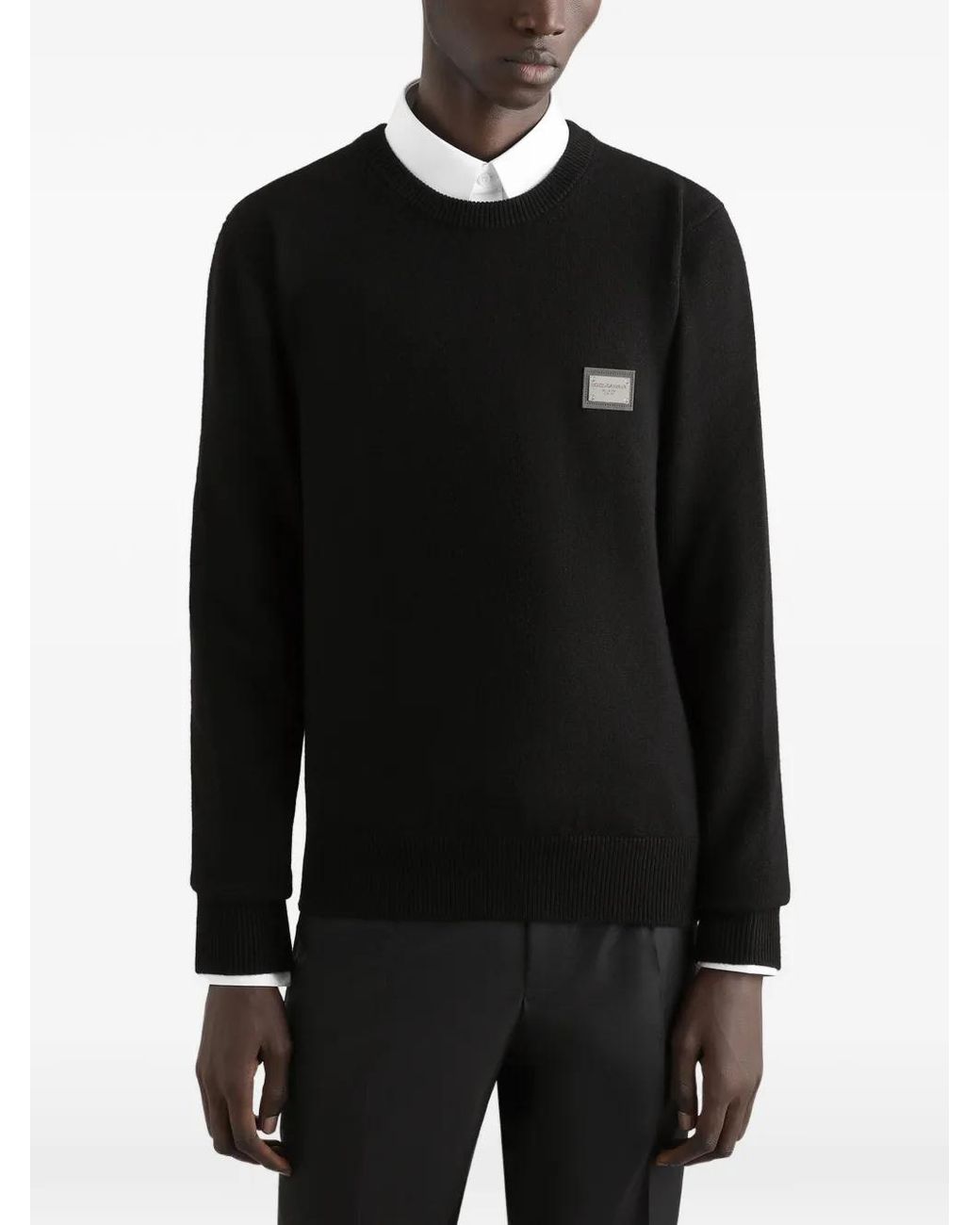 Dolce & Gabbana Black Luxurious Wool And Cashmere Sweater For for men