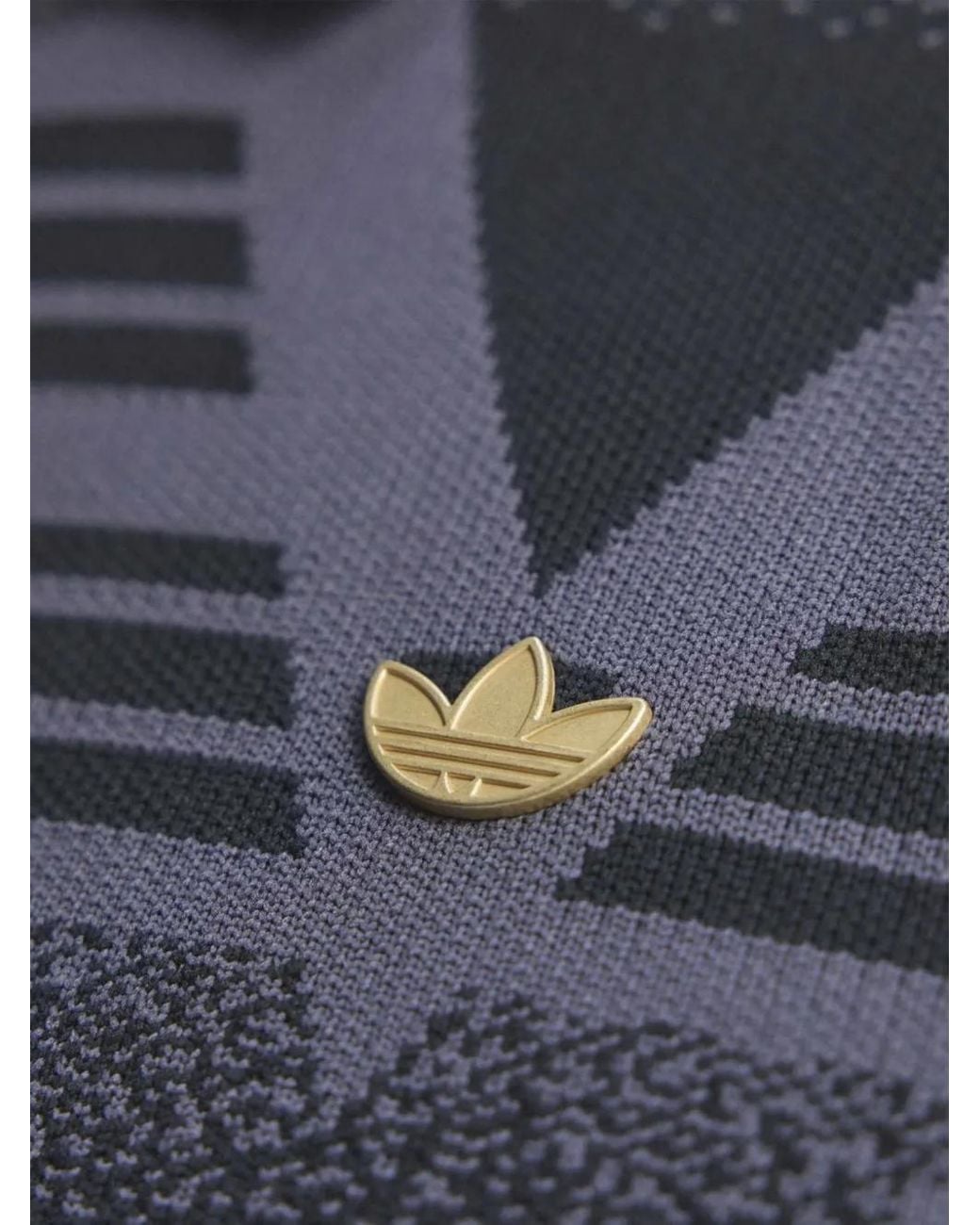 Adidas Black Polo Bruised Banana À Motif Géométrique for men