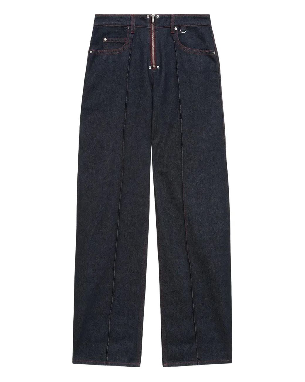 Isabel Marant Blue Stely Zip-Detail Trousers