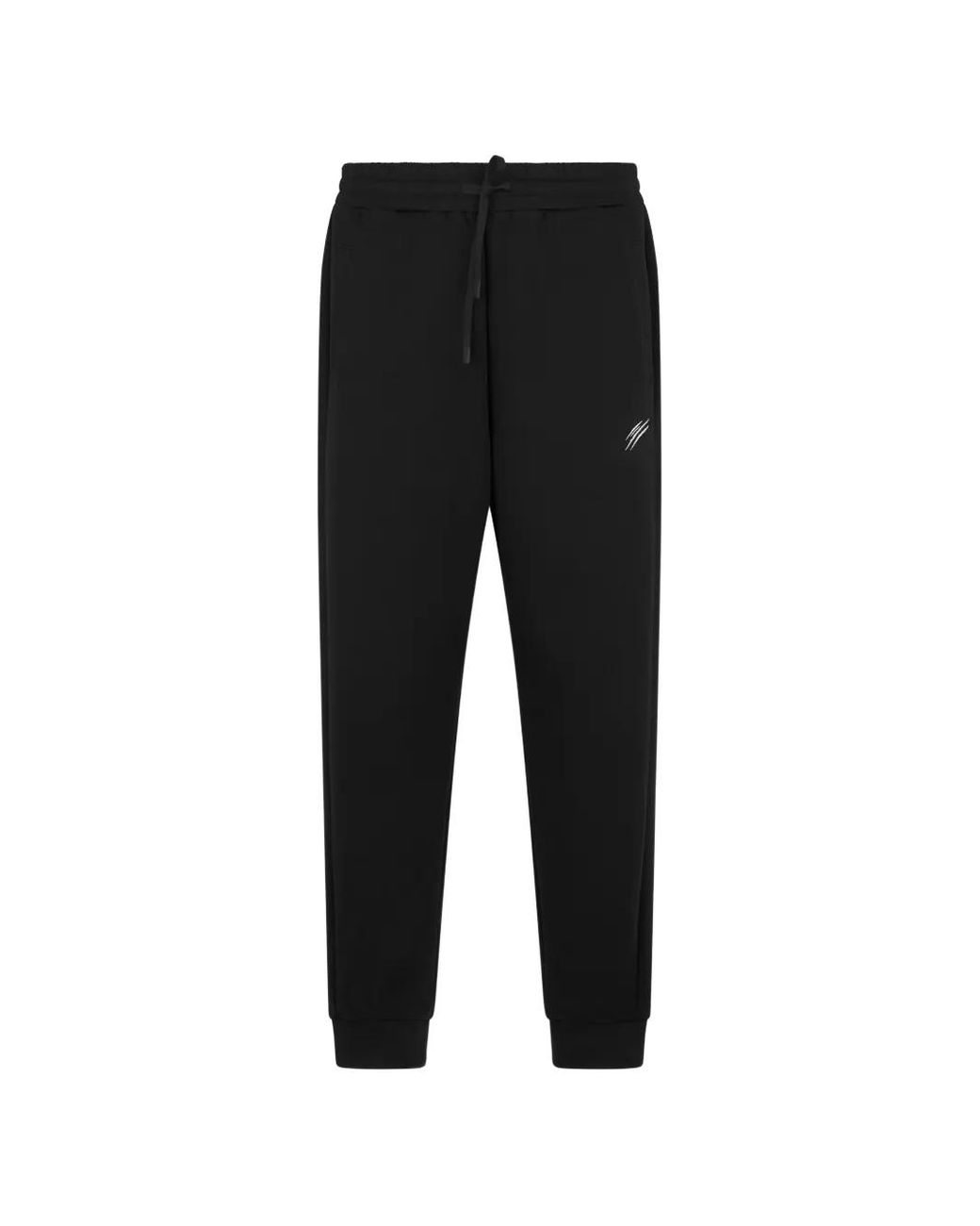 Philipp Plein Black Chrome Scratch Track Pants for men