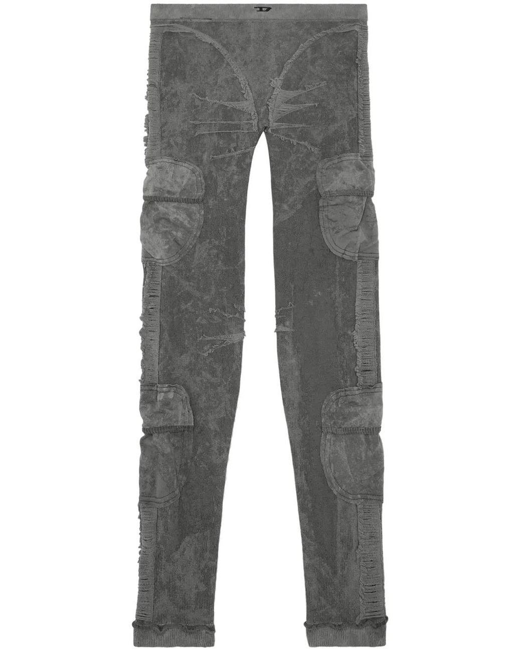 DIESEL Gray Awsb-Seema-Wt02 Leggings