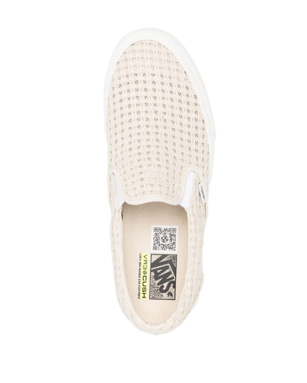 Vans Weave Knitted Slip-on Sneakers in White for Men | Lyst