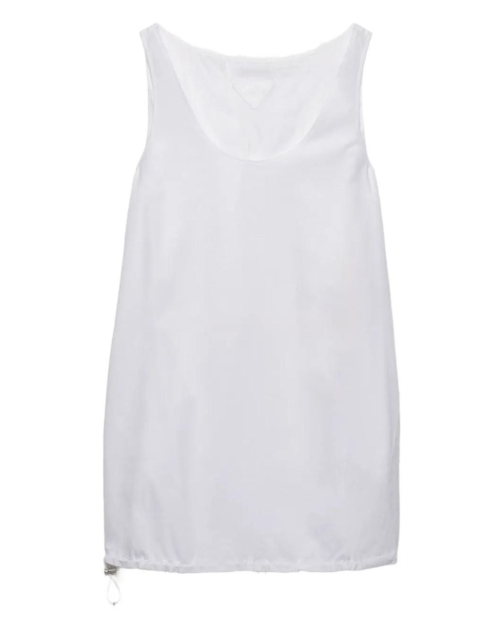 Robe Courte À Design Réversible Prada en coloris White