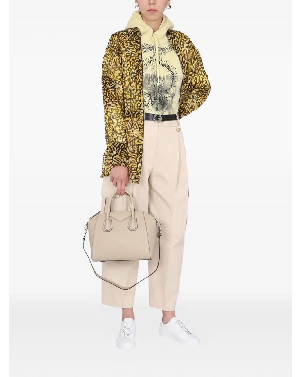 Givenchy Natural Zip Patterned Shirt